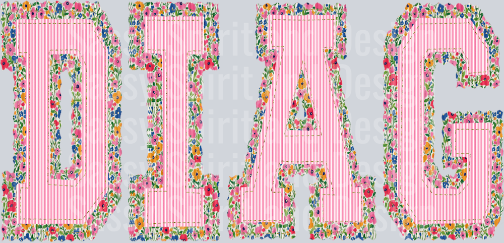 DIAG FLORAL PINK SEERSUCKER