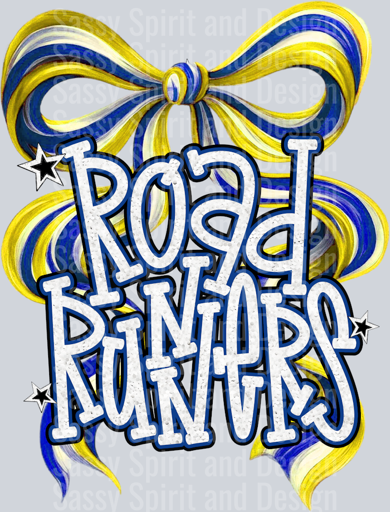 ROADRUNNERS YELLOW ROYAL BOW GLITTER