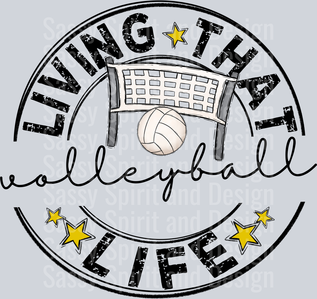 Living That VOLLEYBALL BLANK Life
