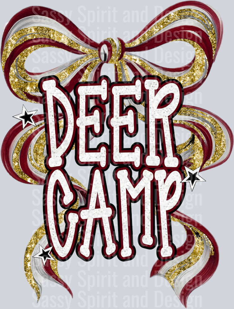 DEER CAMP GLITTER BOW