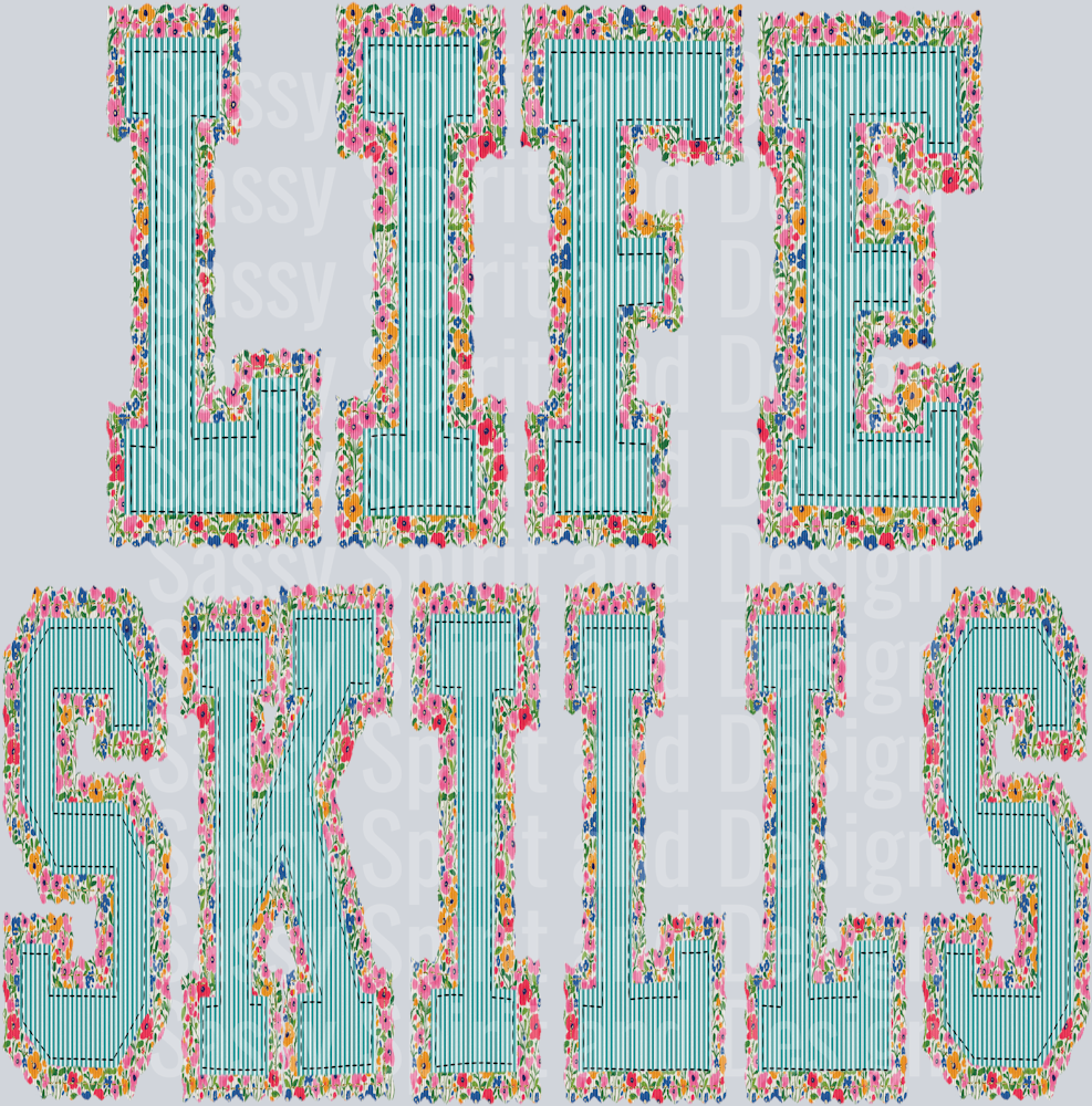 LIFE SKILLS floral seersucker