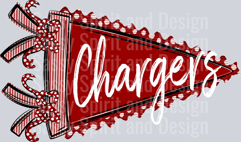 CHARGERS MAROON SEERSUCKER PENNANT