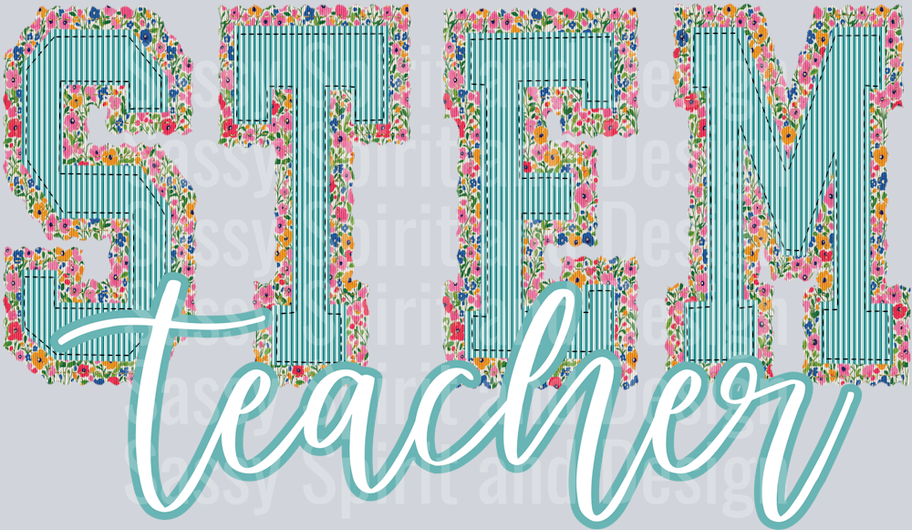 STEM TEACHER SEERSUCKER FLORAL