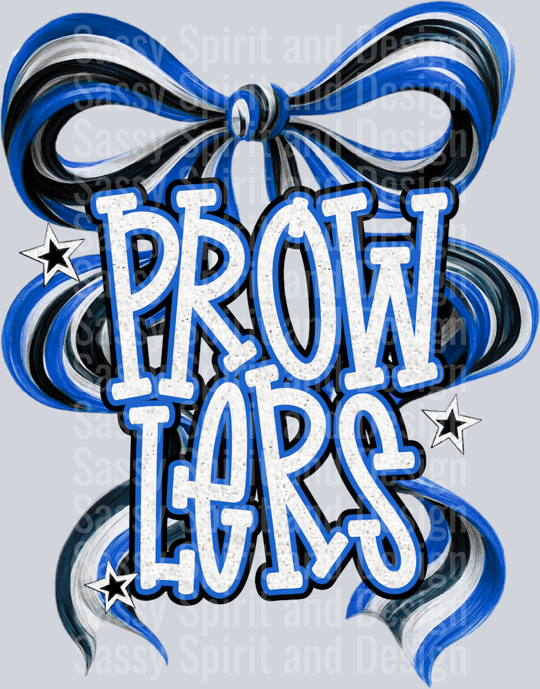 PROWLERS BLUE BOW GLITTER