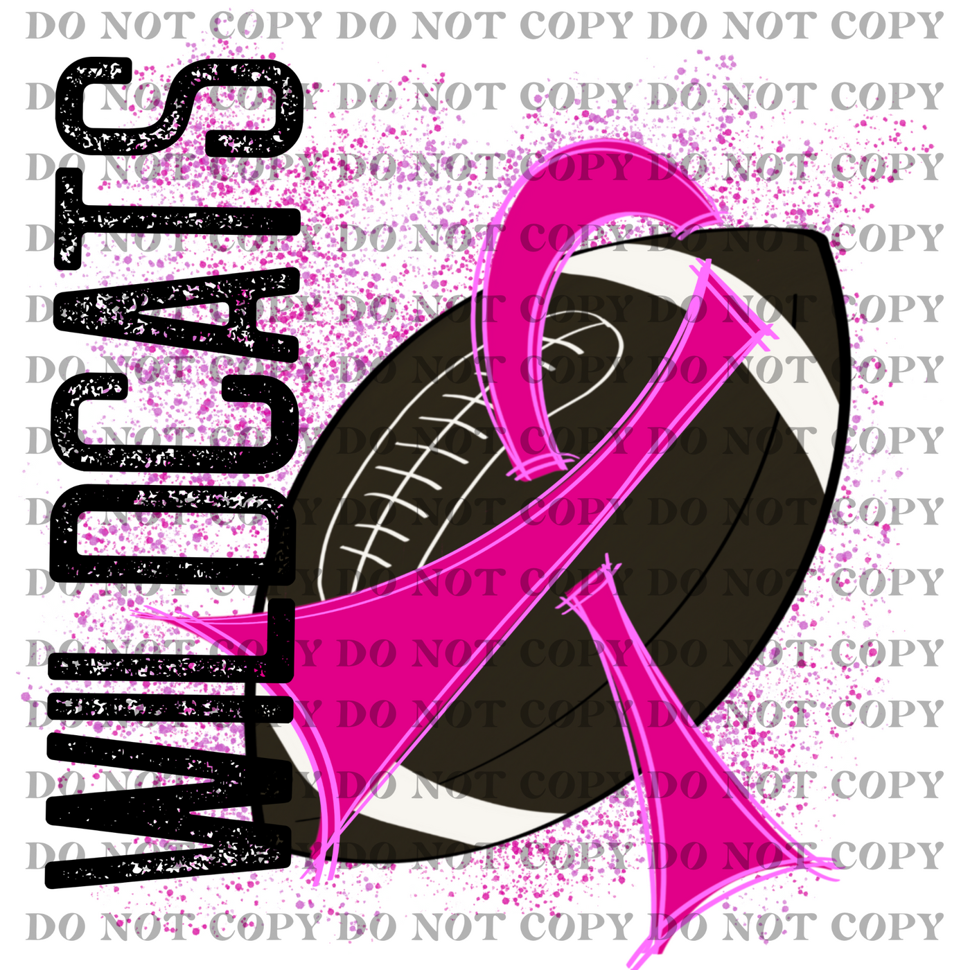 DTF Transfer - Breast Cancer Wildcats (football)