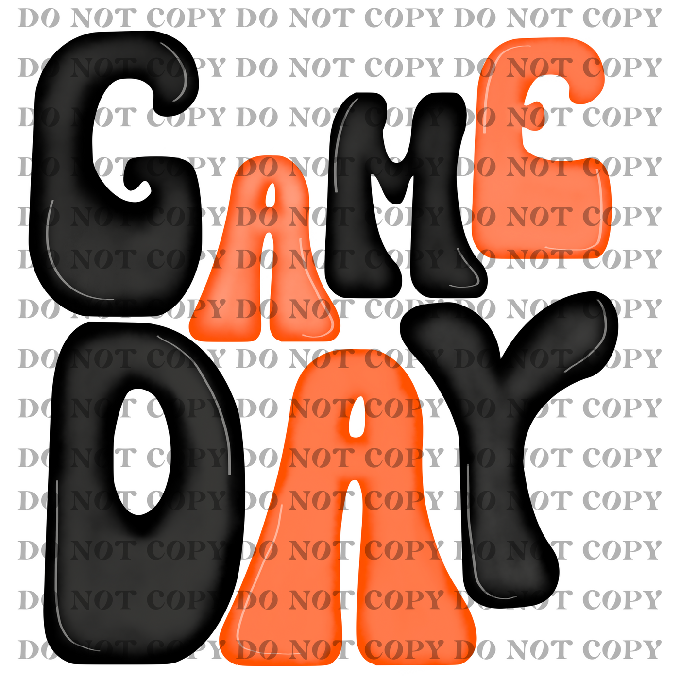 DTF Transfer - Game Day (orange)