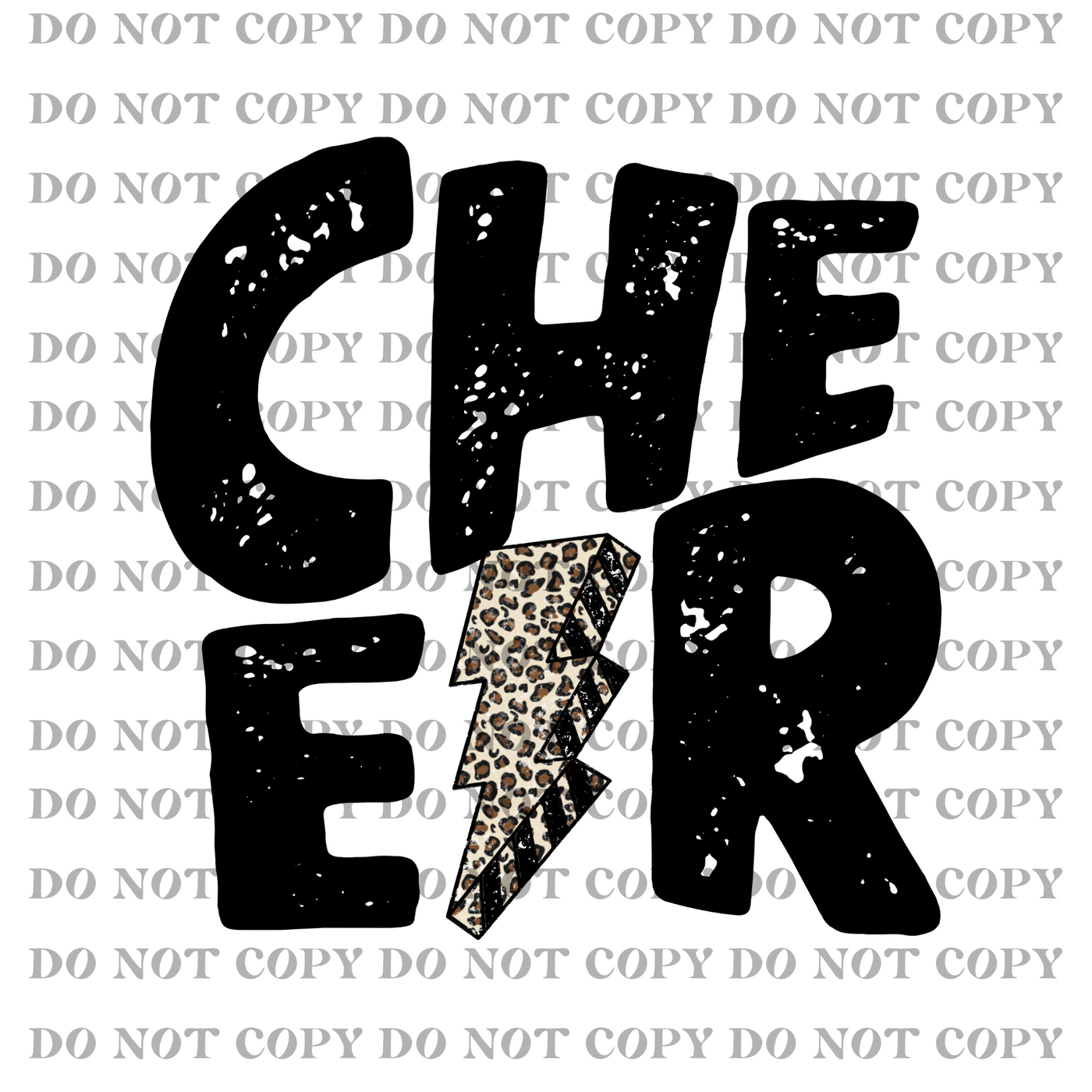 DTF Transfer - Cheer (black font)