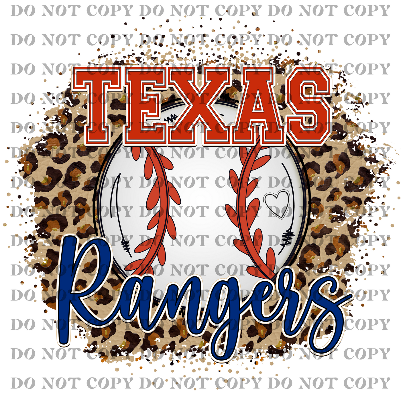 DTF Transfer - Texas Rangers