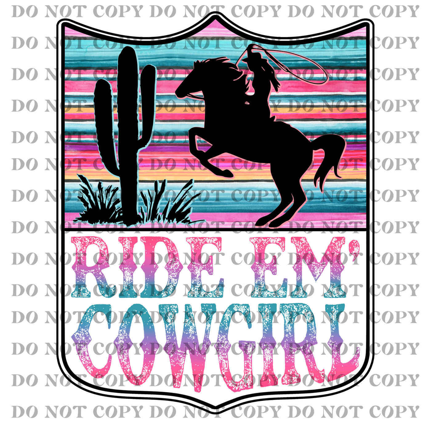 DTF Transfer - Ride Em' Cowgirl