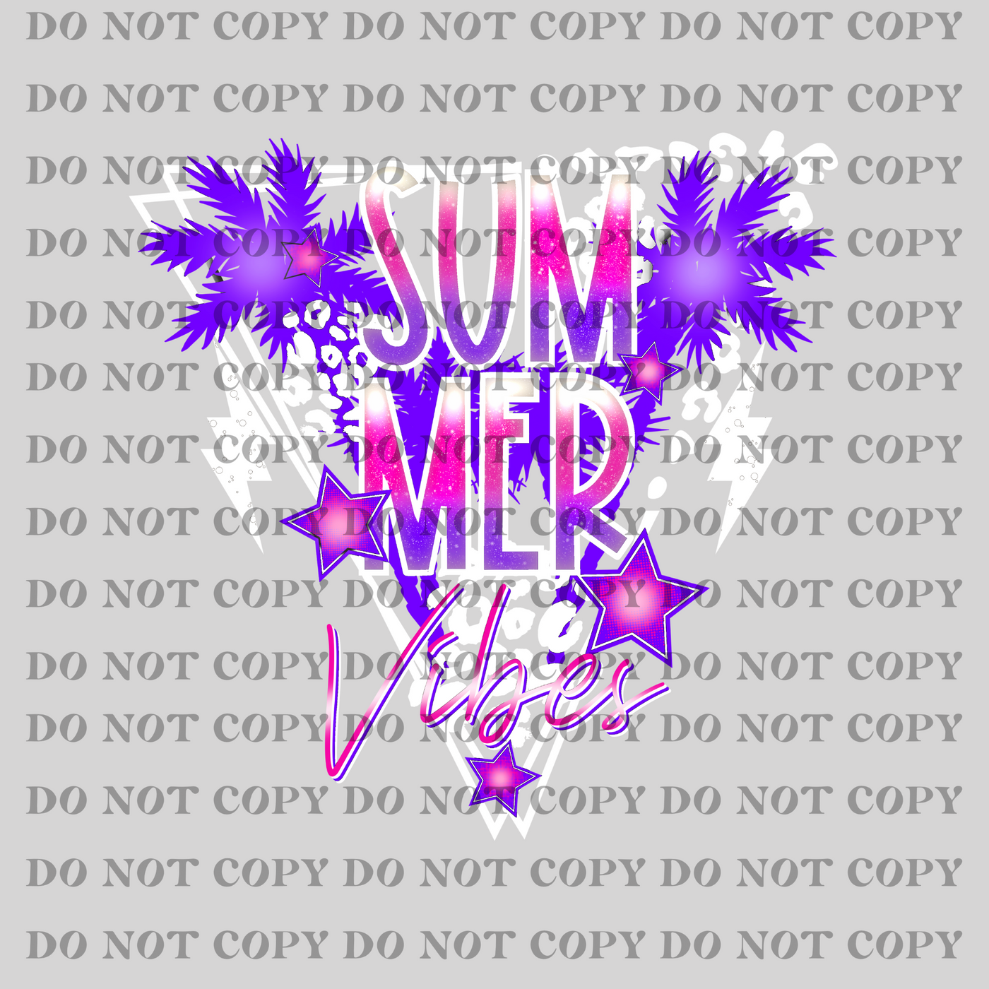 DTF Transfer - Summer Vibes (white)