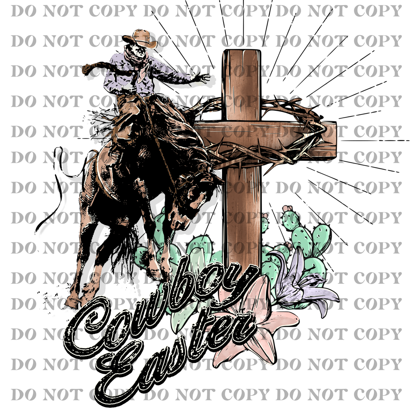 DTF Transfer - Cowboy Easter