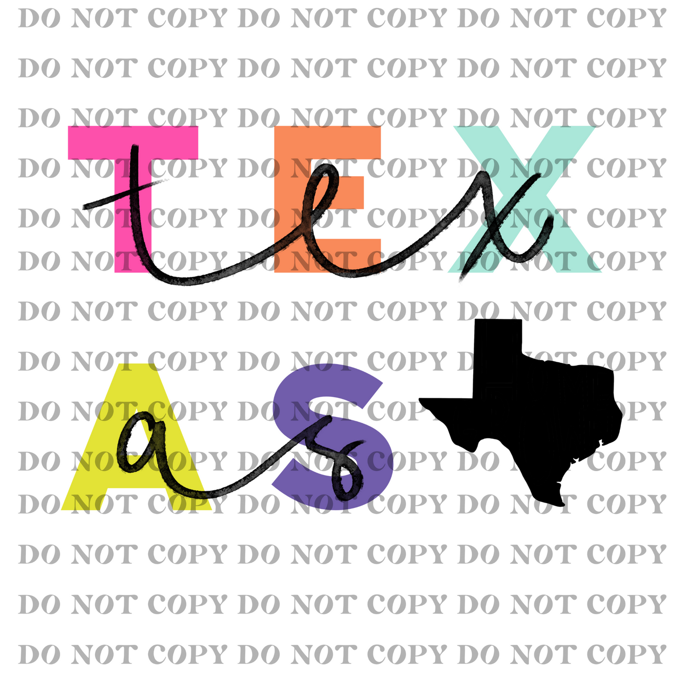 DTF Transfer - Texas (colorful)