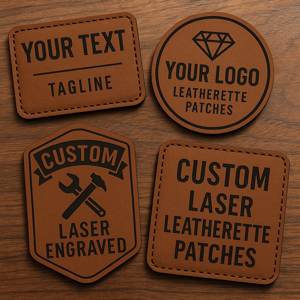 Custom Leatherette Patches (Heat Application)