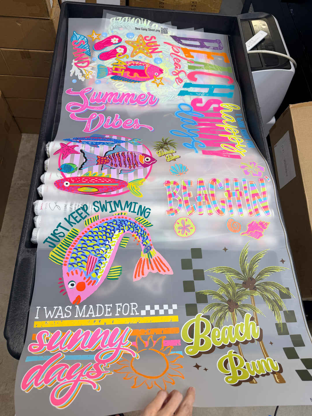 PRE-MADE Summer Theme 23"x48" Gang Sheet