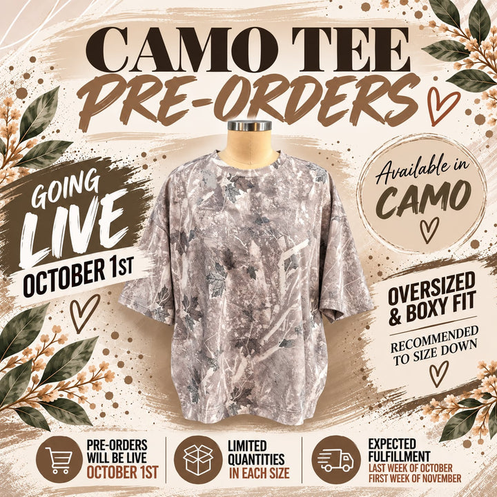 Pre Order - Camo Boxy  Tee