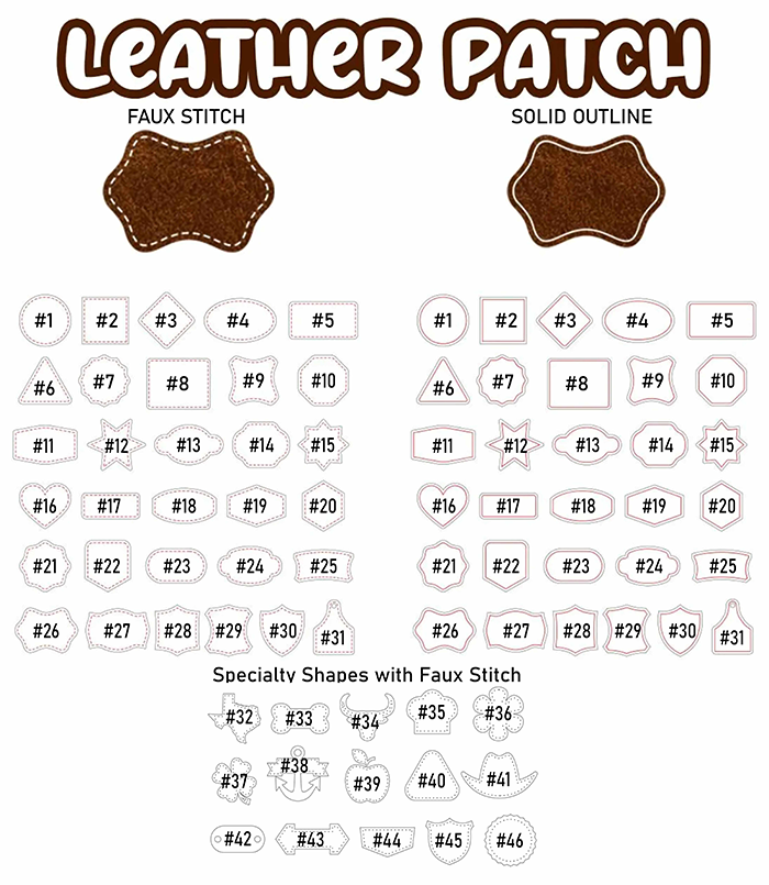 Custom Leatherette Patches (Heat Application)