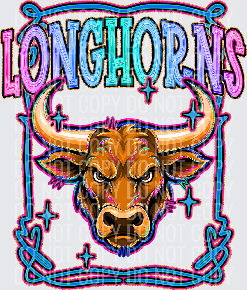 KayndiDesigns 08.26 Retro Pop Longhorns