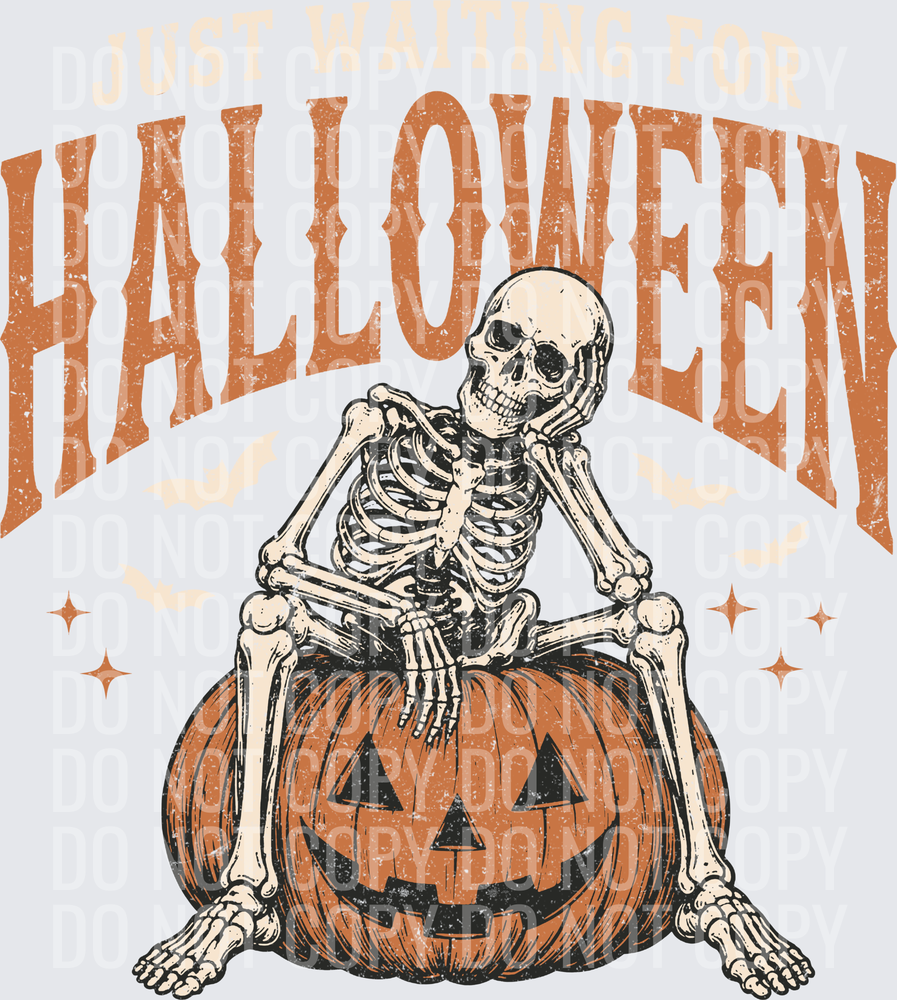 Just Waiting for Halloween BLACK Shirts