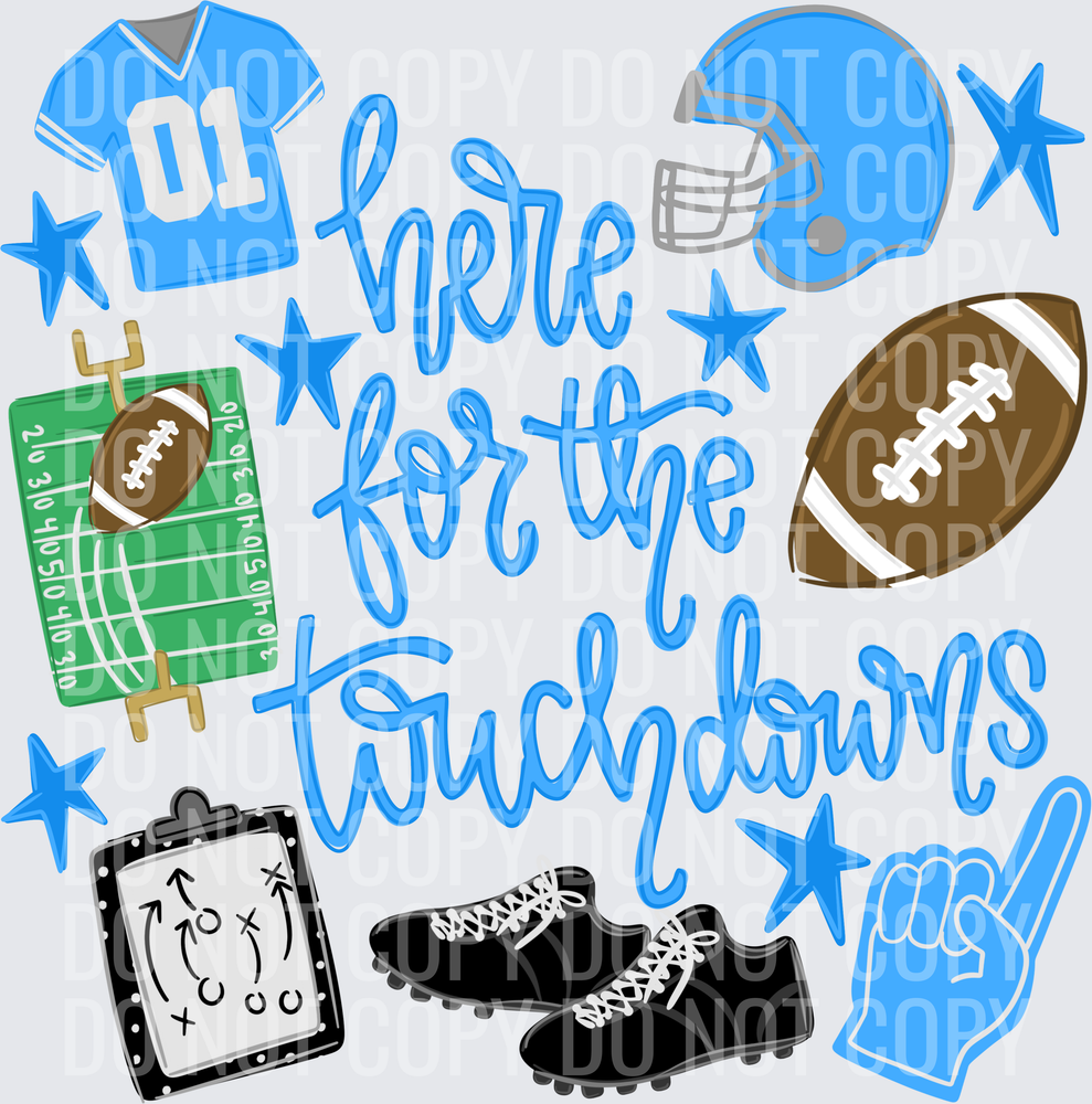 here for the touchdowns light blue