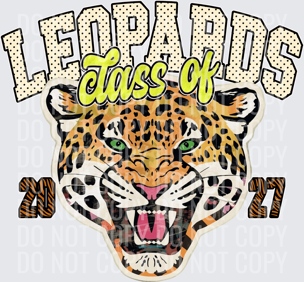 KayndiDesigns 10.26 Class of 2027 Bright Leopards