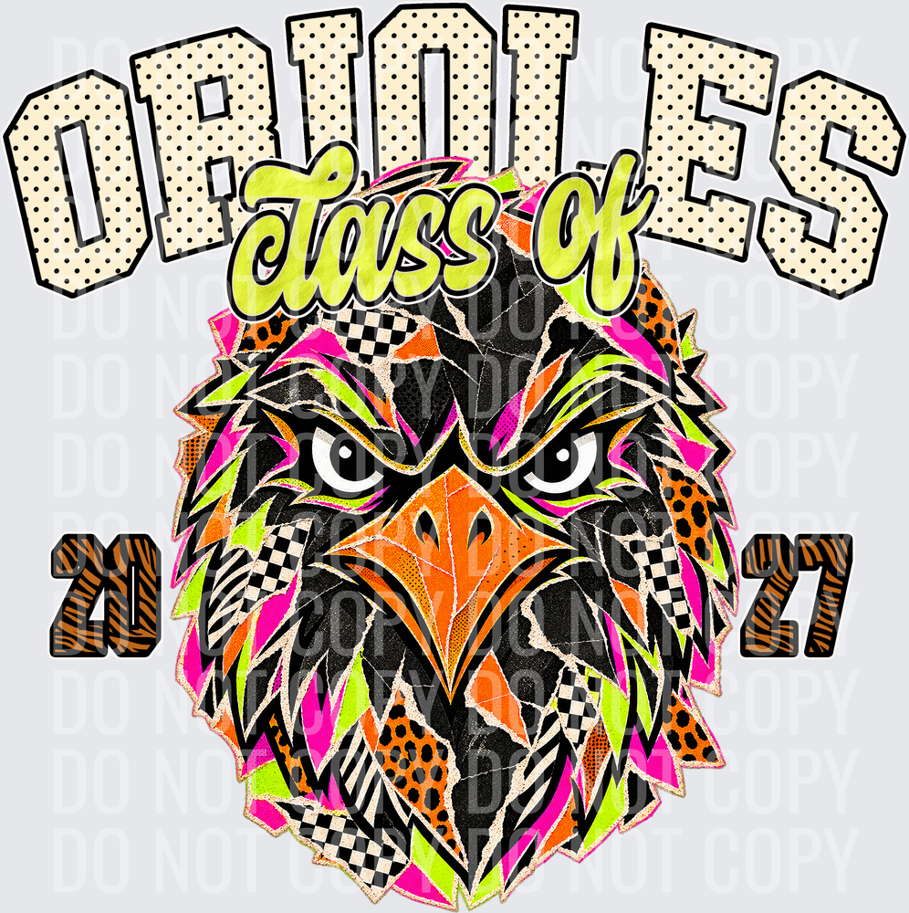 KayndiDesigns 10.26 Class of 2027 Bright Orioles