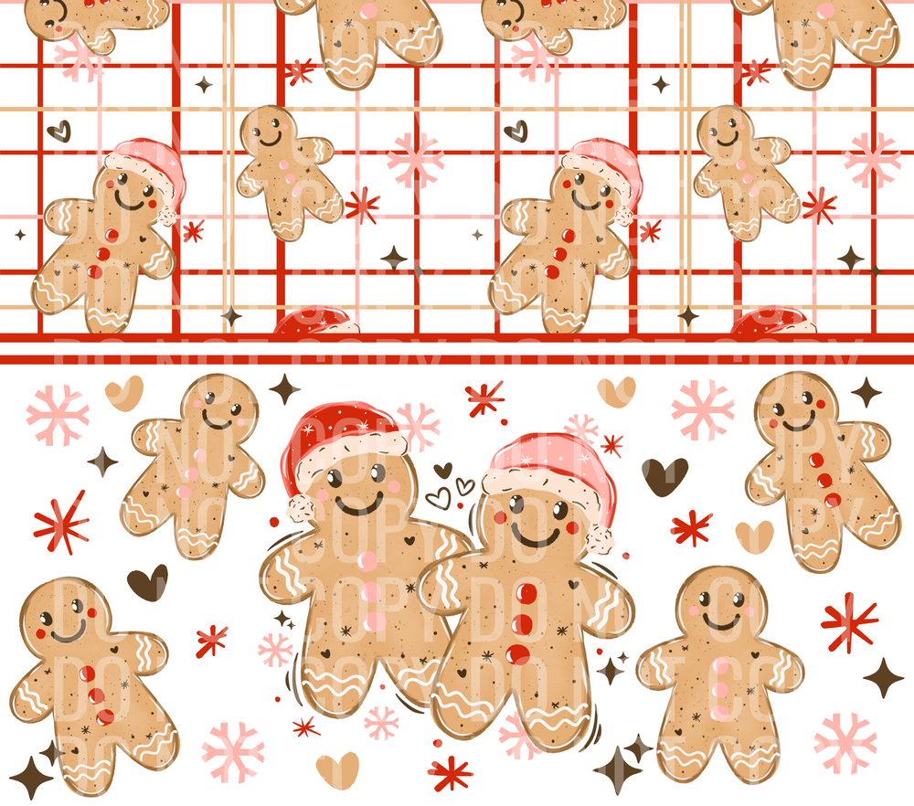 Gingerbread Boy & Girl Tumbler Wrap