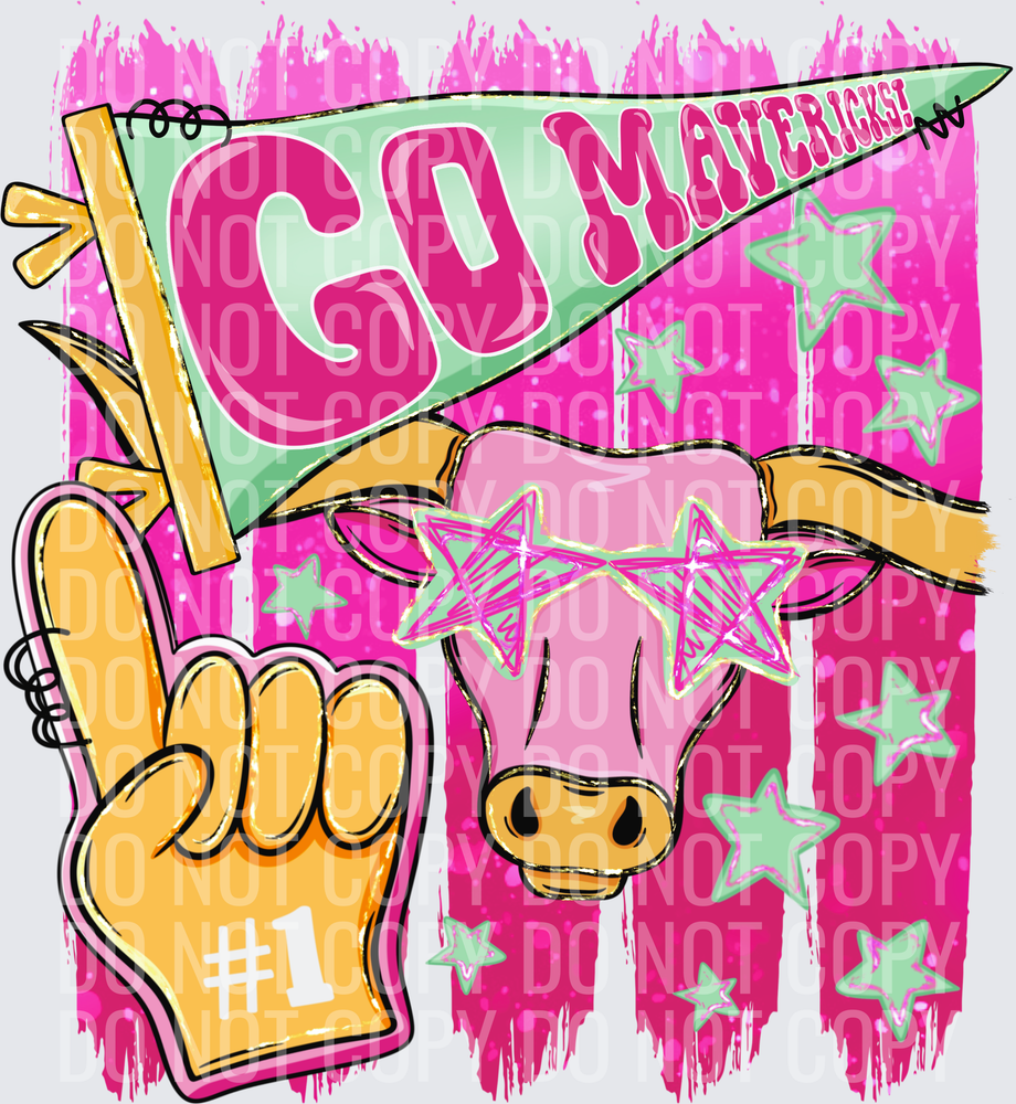 Longhorn mavericks mascot preppy