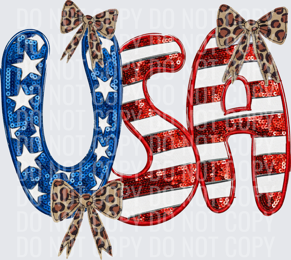 usa lep bows faux seq hwds