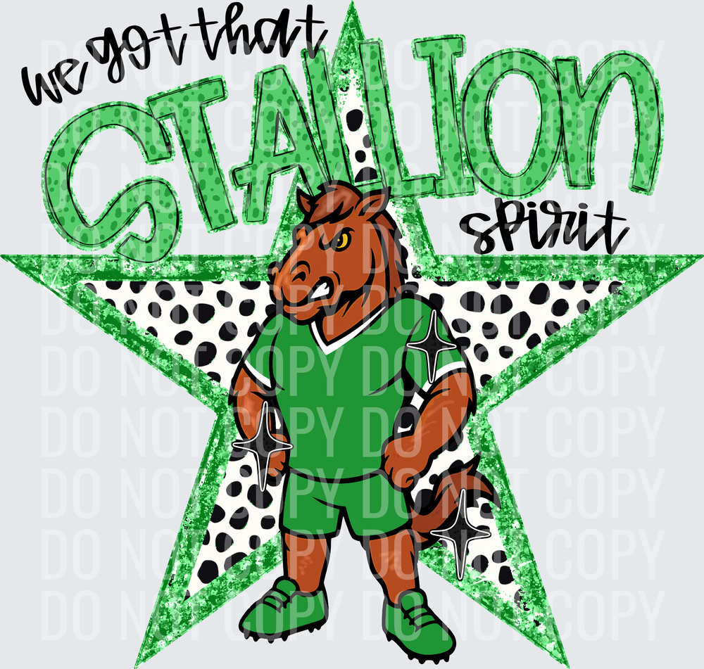 KayndiDesigns 09.26 We Got That Spirit Stallion Green
