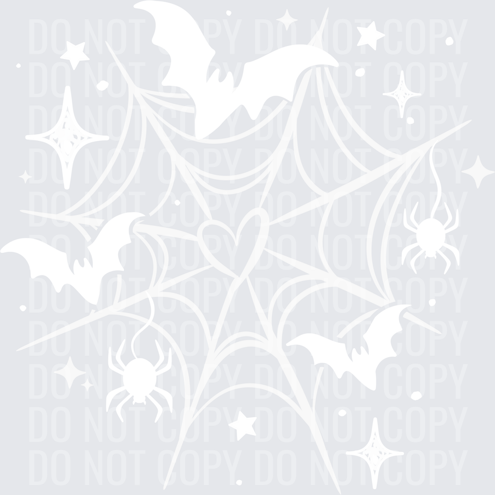 Heart web single color white