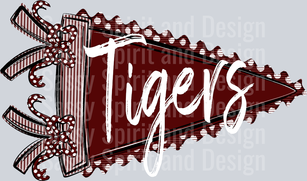 TIGERS PENNANT MAROON