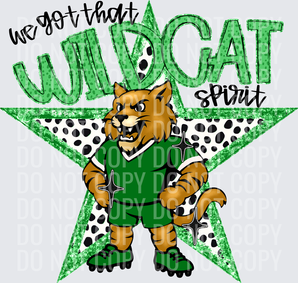 KayndiDesigns 09.26 We Got That Spirit Wildcat Green