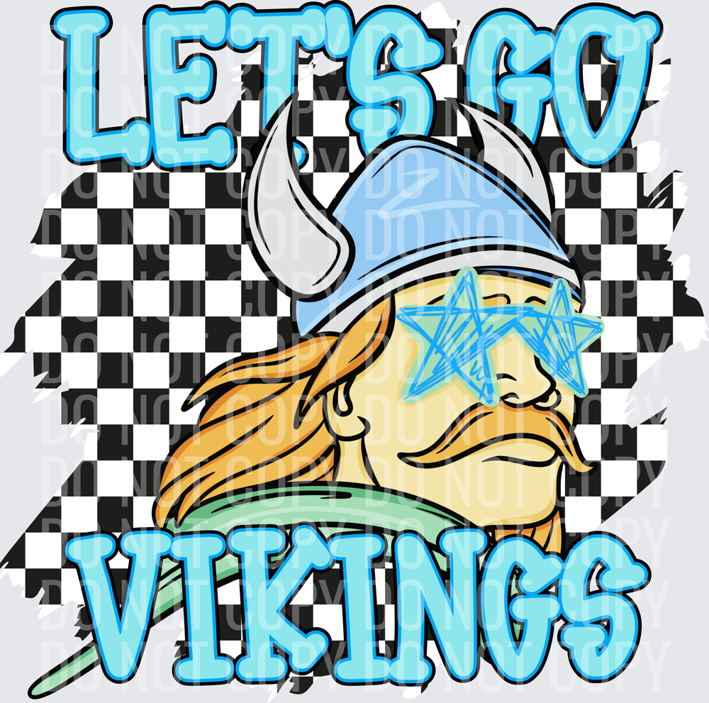 Let’s go Vikings checkered