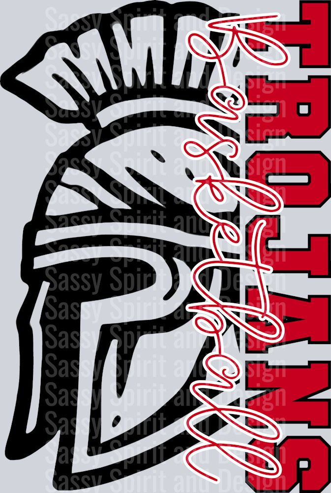 TROJANS BASKETBALL SPLIT FACE