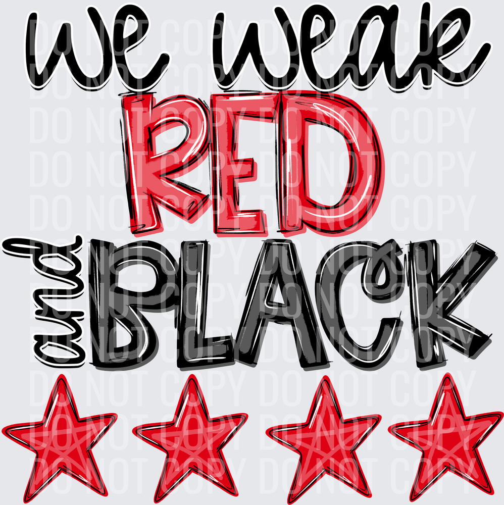 red and black