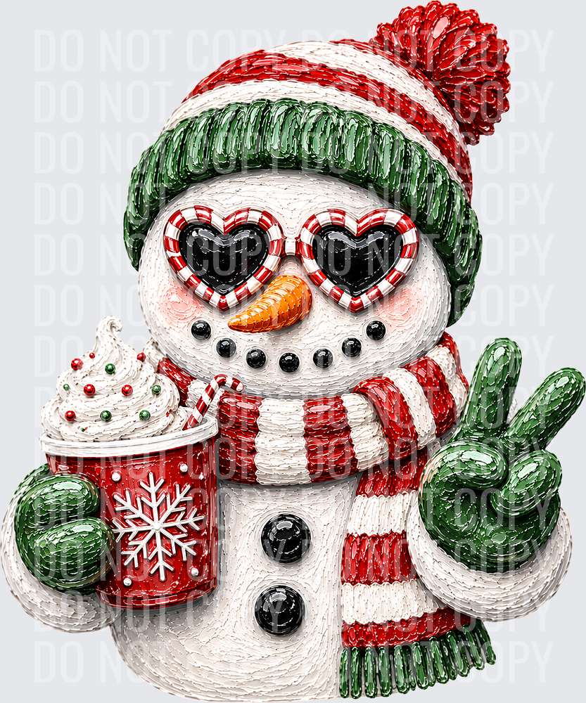 SNOWMAN FAUX PAINTED