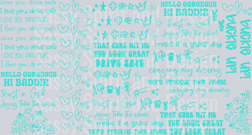 REARVIEW DECALS AQUA