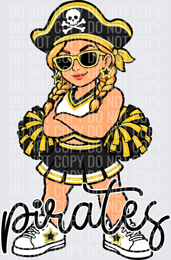 Pirates Cheer Black Yellow Gold