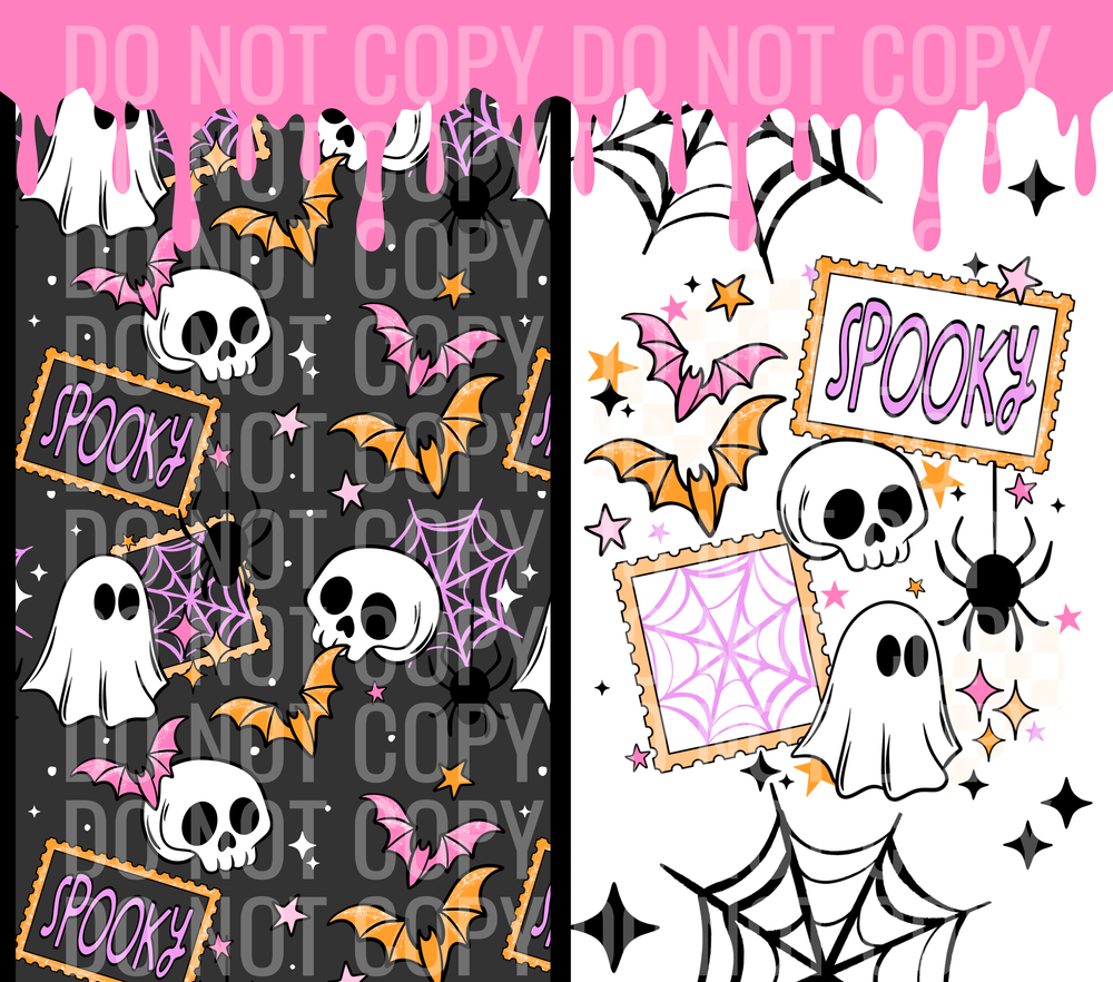 Spooky Stamps tumbler wrap