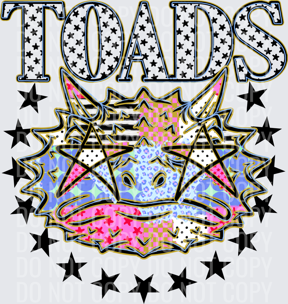 KayndiDesigns 09.26 Patchwork Varisty Stars Toads