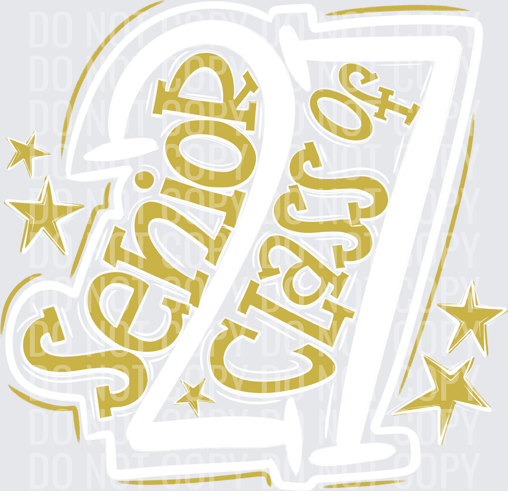 Senior Class Of 27 White Vegas Gold