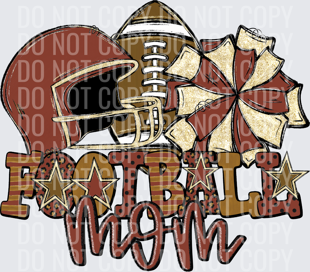 KayndiDesigns 08.26 Football Mom Rust