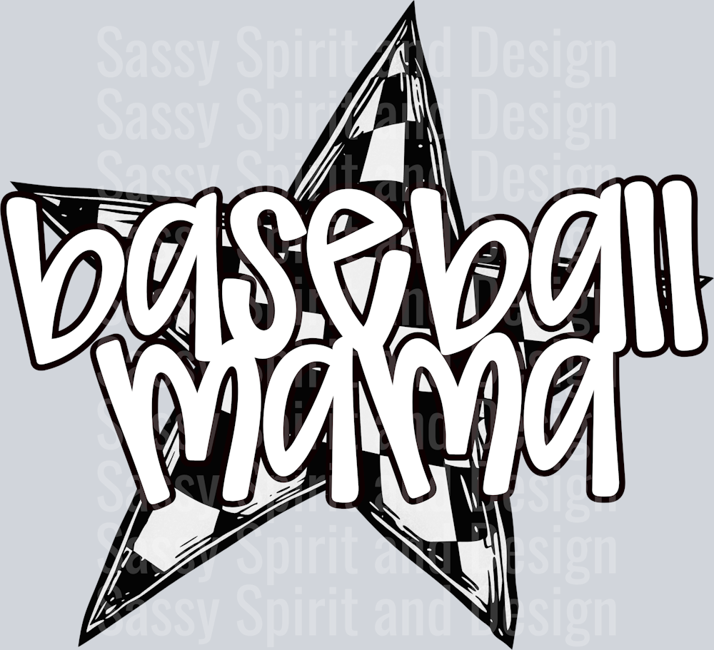 BASEBALL MAMA STAR WHITE2