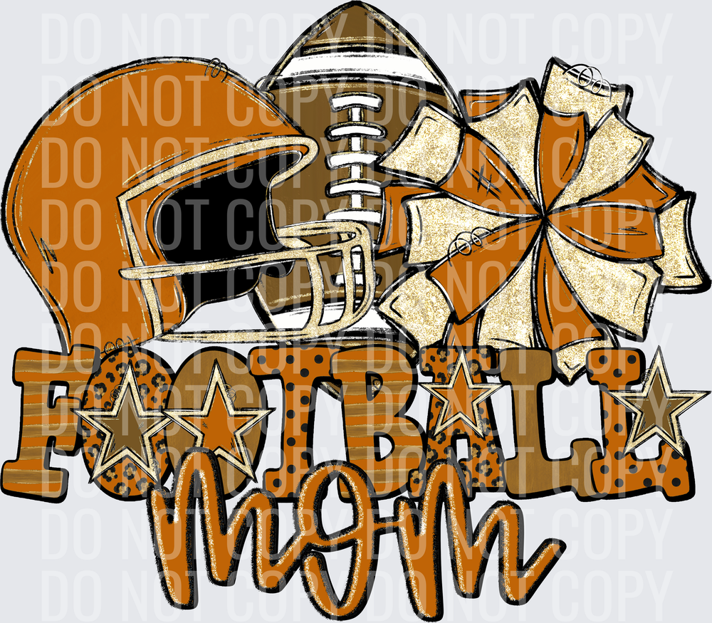 KayndiDesigns 08.26 Football Mom Burnt Orange