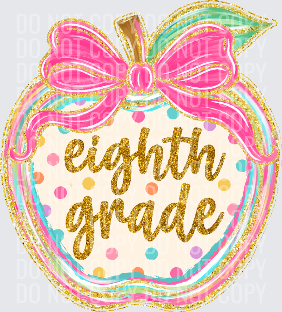 Eighth grade polka dot apple