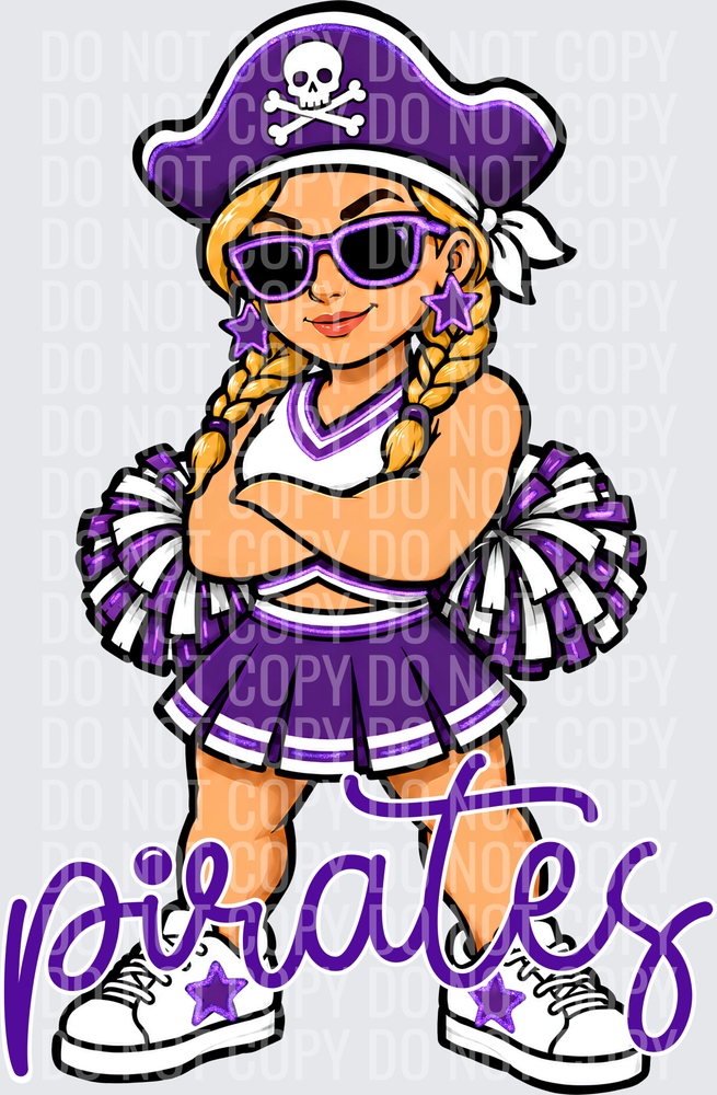 Pirates Cheer Purple White