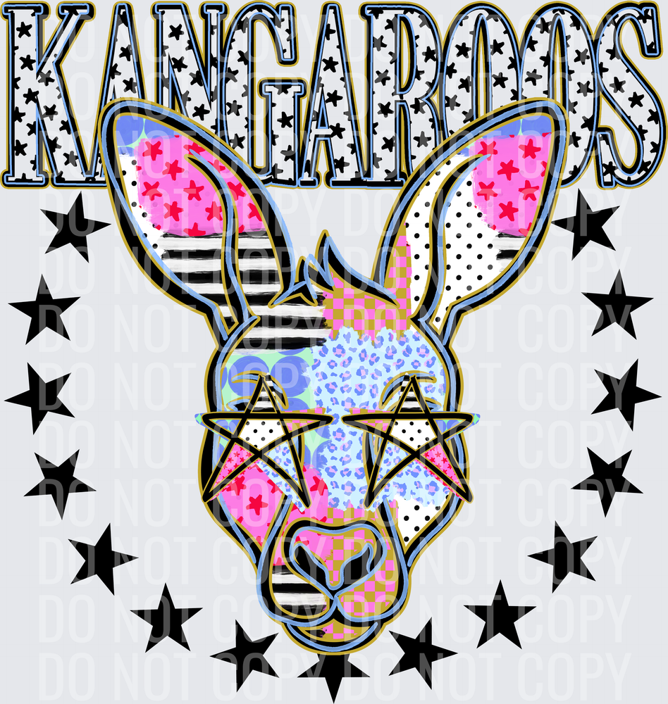 KayndiDesigns 09.26 Patchwork Varisty Stars Kangaroos
