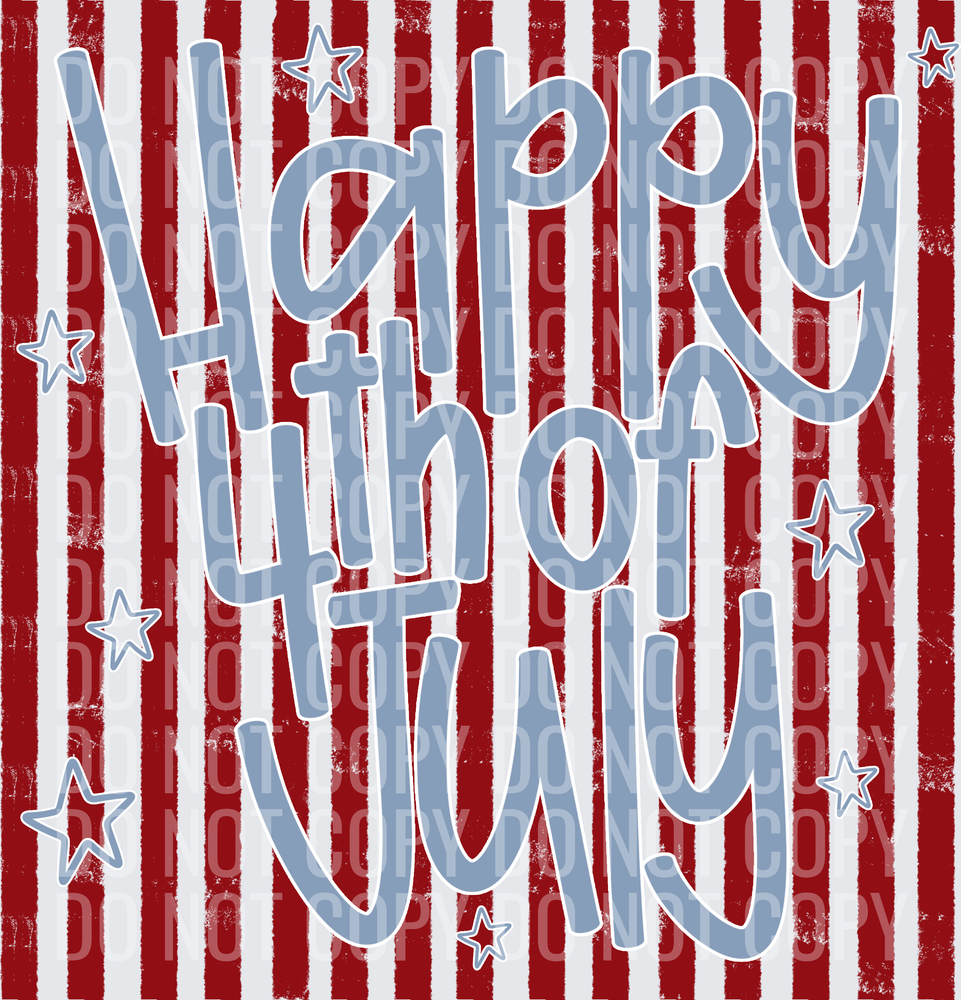 Happy 4th Of July Red