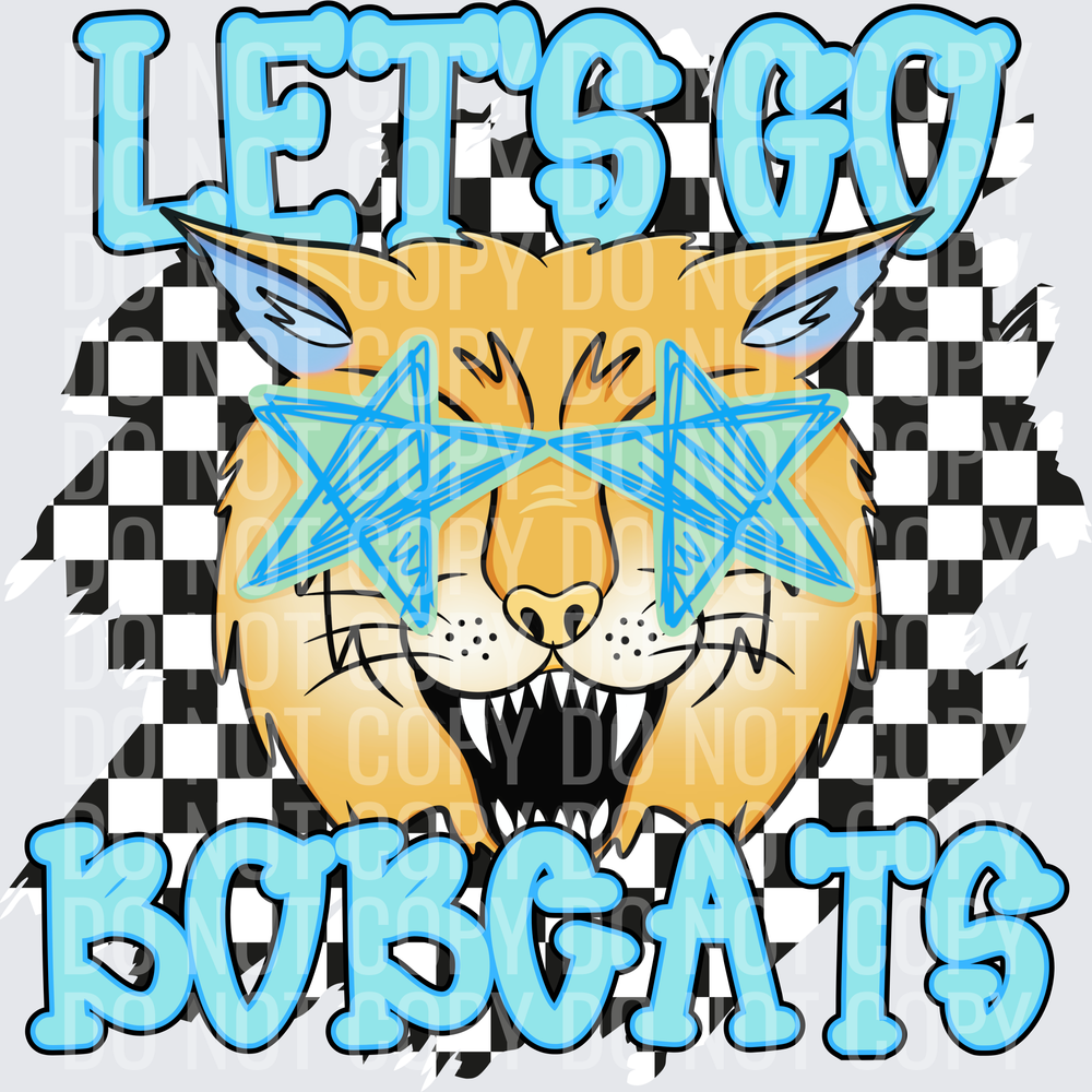 Let’s go bobcats checkered(1)