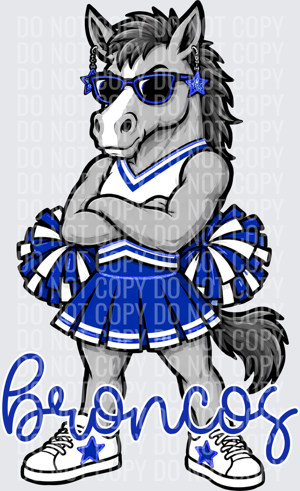 Broncos Cheer Blue White
